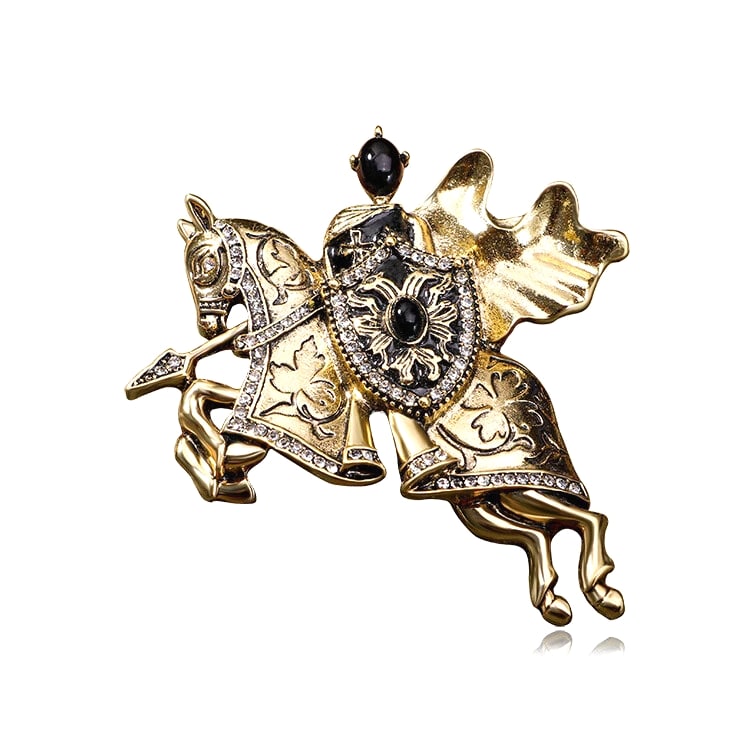 fashion knight brooch, jacket clothing accessories pin jewelry