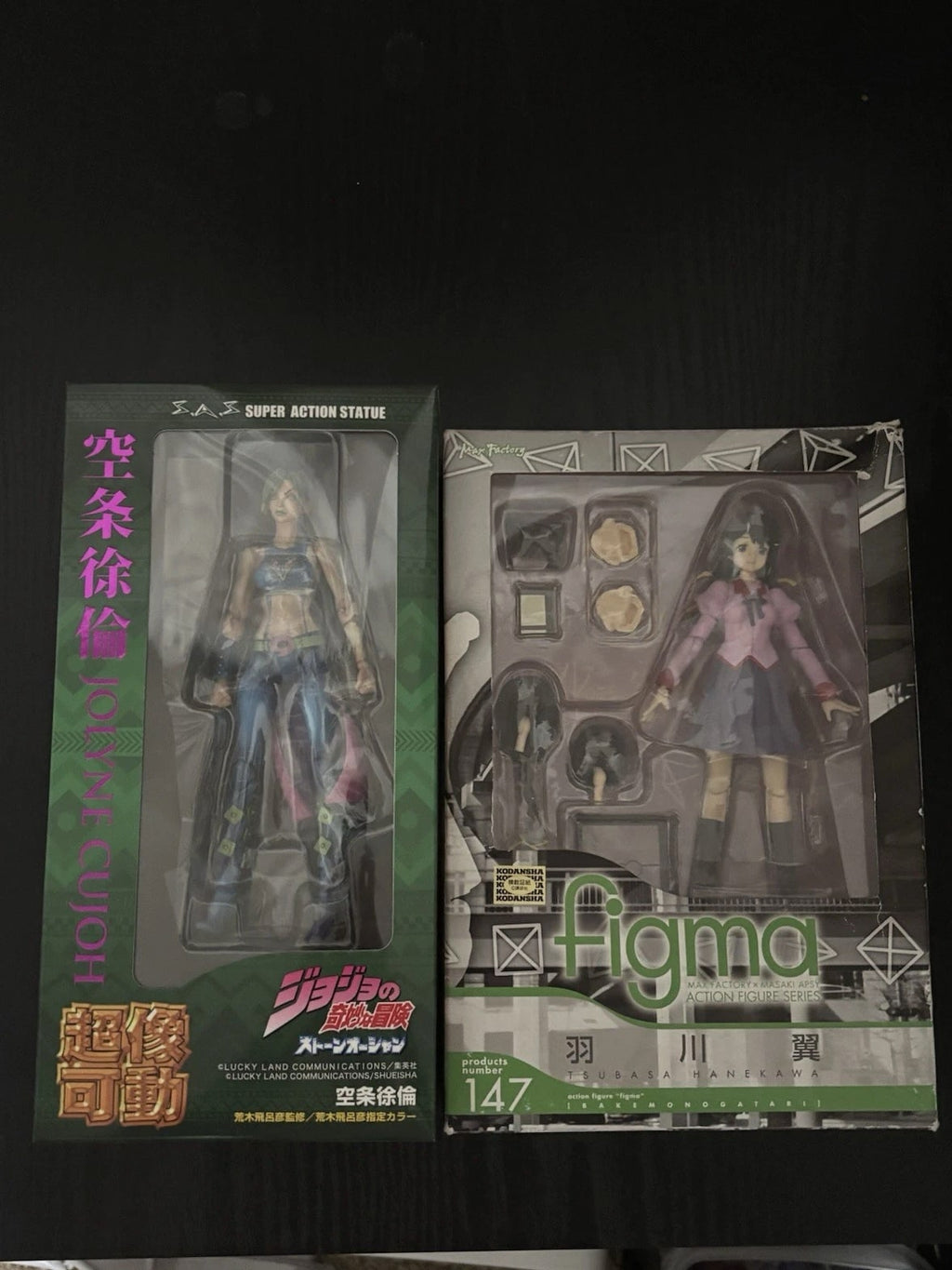 Anime Figure Lot (4) - Jolyne, Hanekawa, Hitagi, And Dark Magician Girl