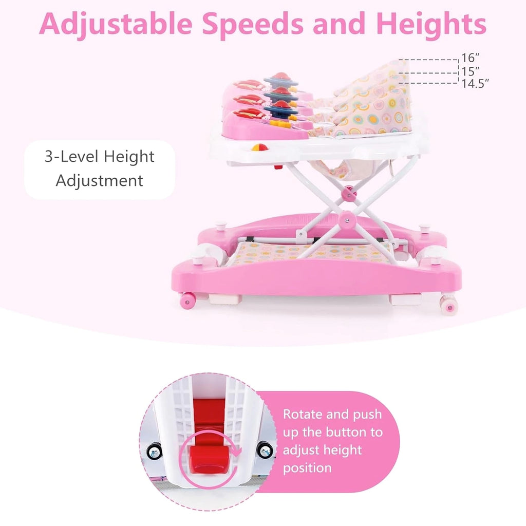 Baby Walker, 5 in 1 behind Walker Learning Seated Rocker Bouncer with Removable