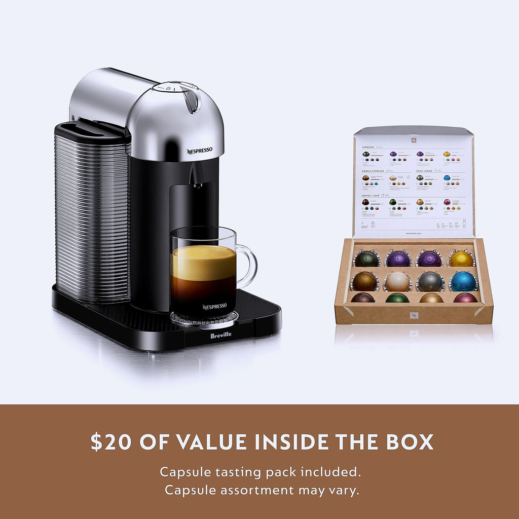 Nespresso Vertuo Coffee and Espresso Maker with Aeroccino Milk Frother