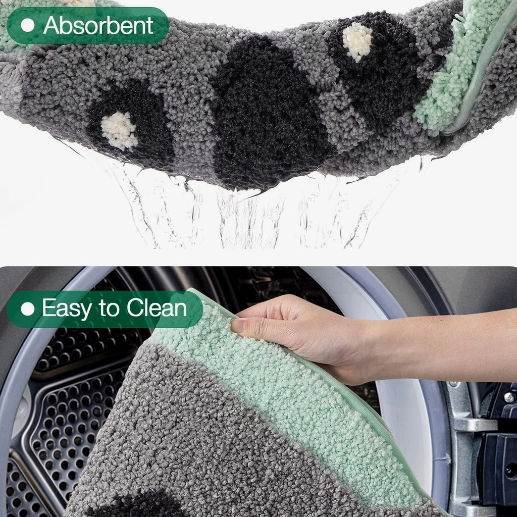 Cute Animal Thick Bathroom Rugs, Non-Slip Backing Washable Bath Mats, Plush...
