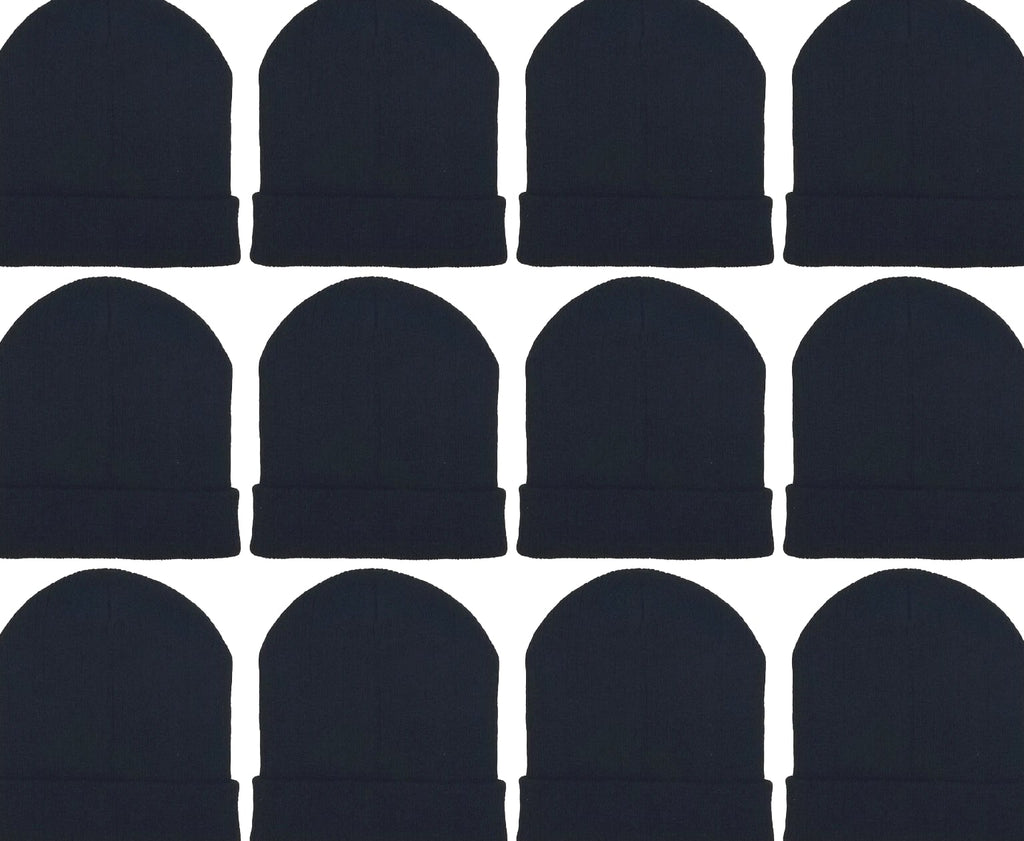 Bulk Winter Beanie Hats for Men Women,  Knit Cuffed Skull Cap Toque Toboggans
