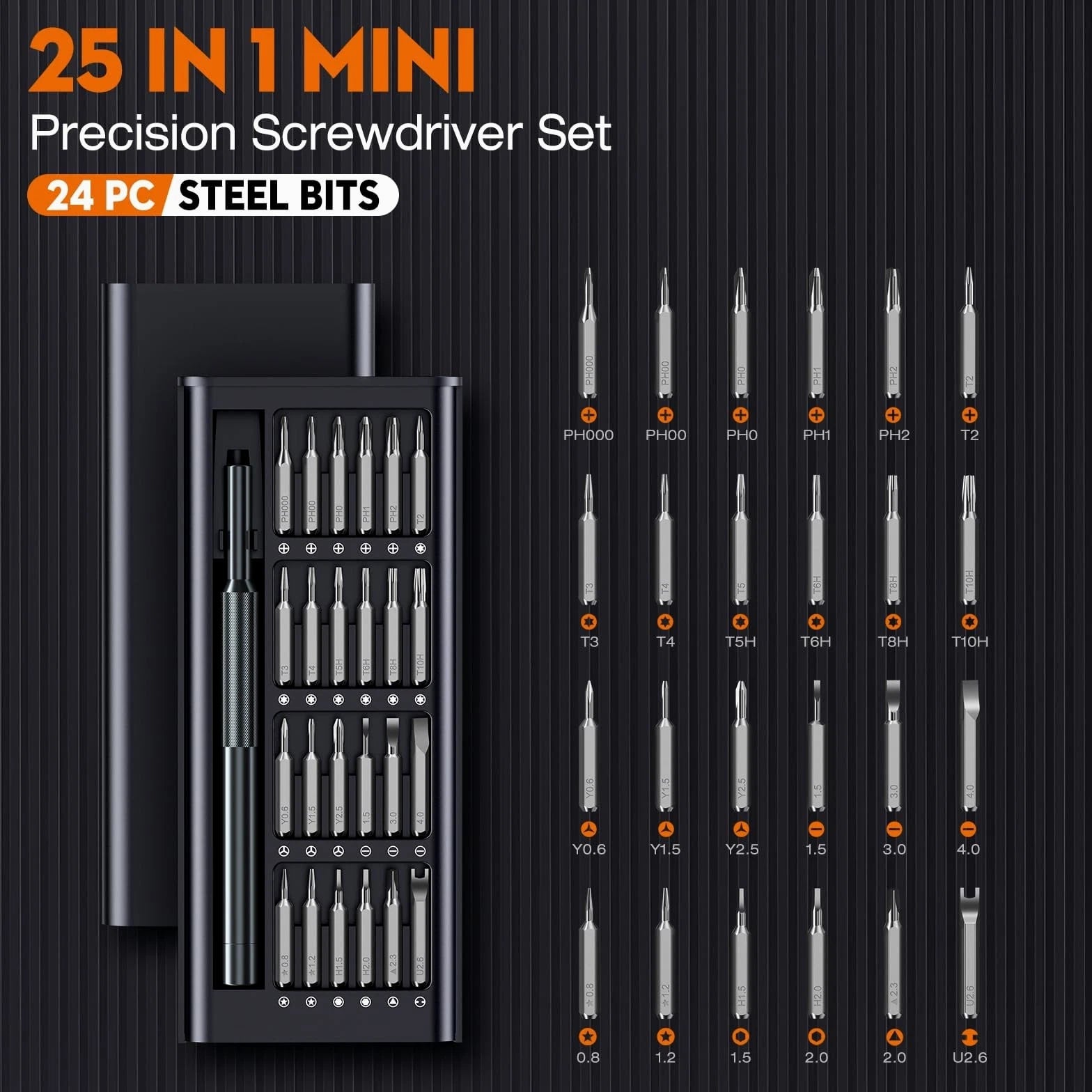 27-in-1 Precision Screwdriver Set, Magnetic Repair Kit for Electronics & Gadgets