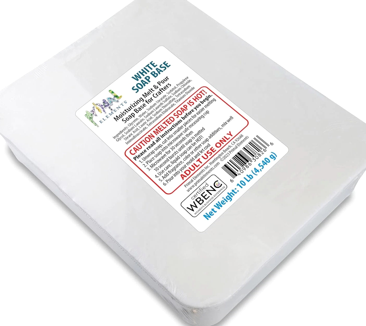 White Soap Base - Moisturizing Melt & Pour Glycerin Base for Soap Crafting