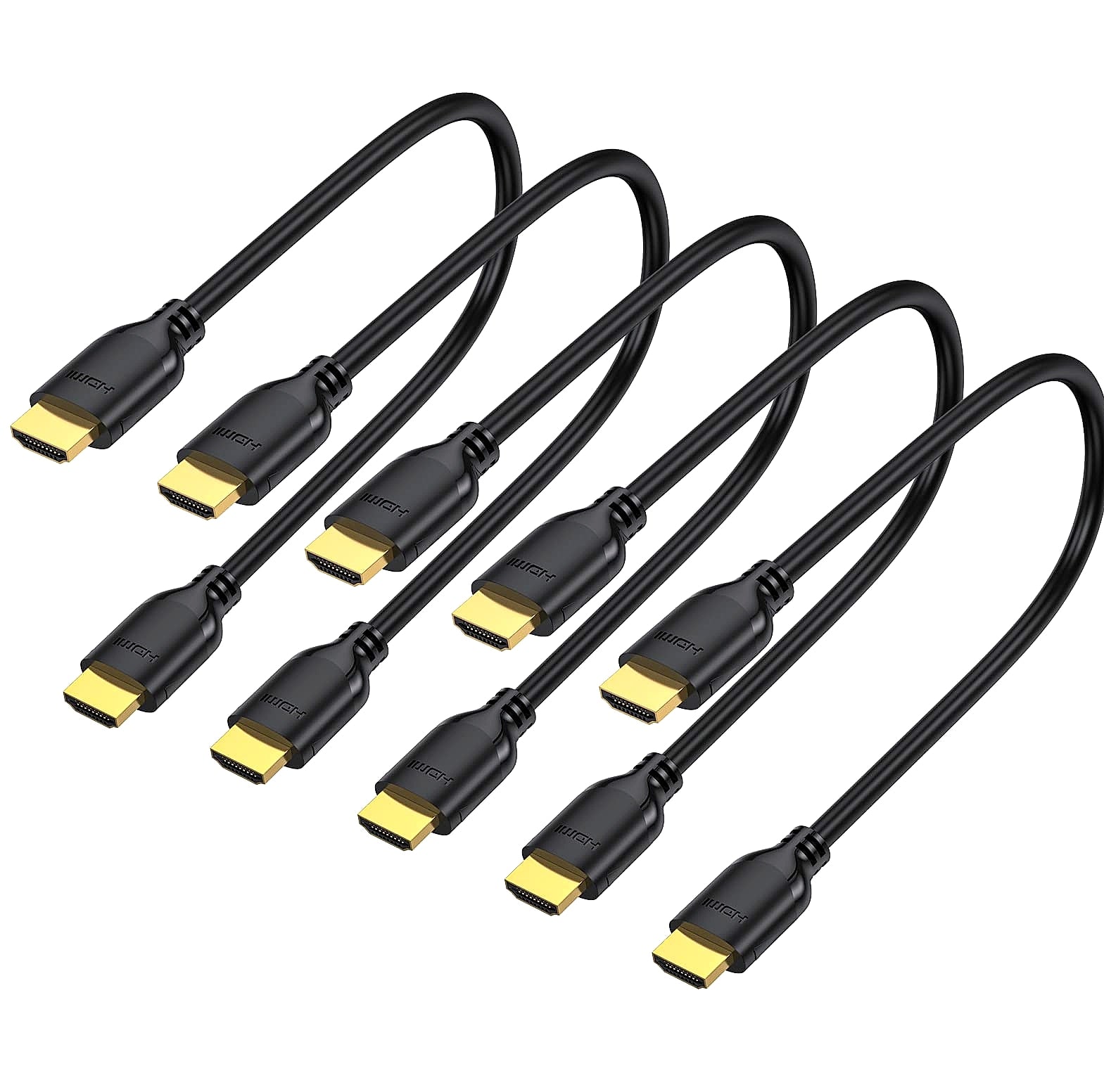 UVOOI 1ft HDMI 2.0 Cable 2-Pack, 4K@60Hz High Speed