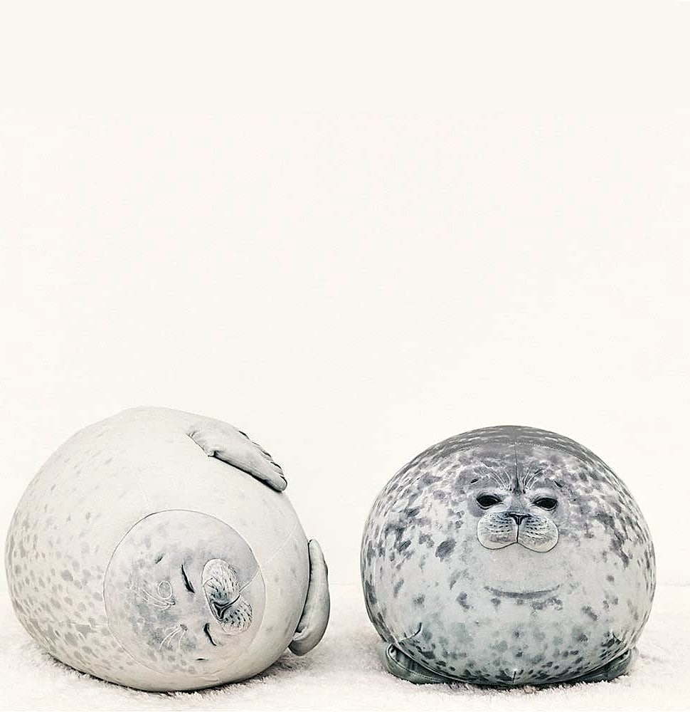 MerryXD Chubby Blob Seal Pillow Plush Toy, 13 Inch