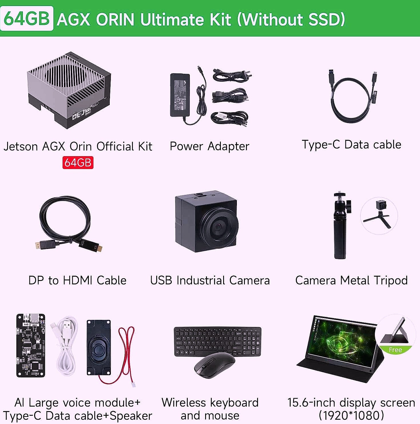 Yahboom Jetson AGX Orin 64GB Developer Kit 275 TOPS AI Robot