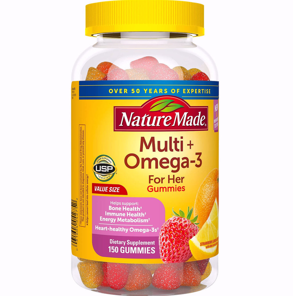 Nature Made Women's Multivitamin with Omega-3 Gummies, 150 Count