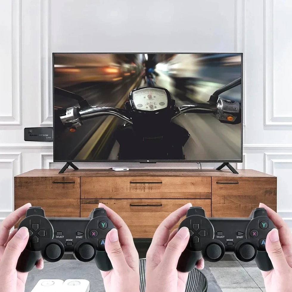 M8 Game Console Built-In 20000 + 64GB Two-Person Wireless Controller 2.4G Stick