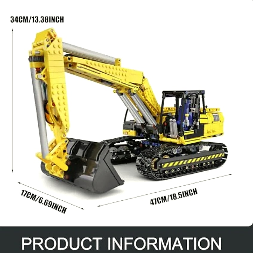 Mould King 13112 RC Excavator 1830 Piece Building Set