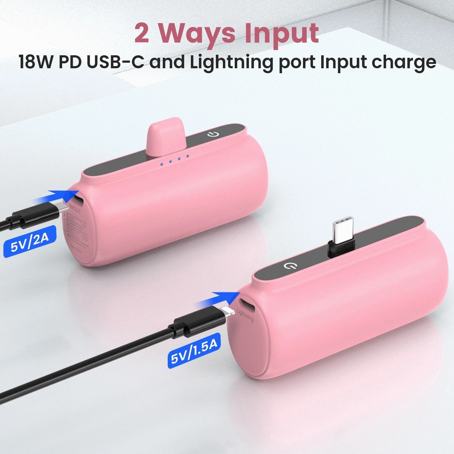 5500mAh Portable Charger External Battery Pack Power Bank For Samsung/Android US