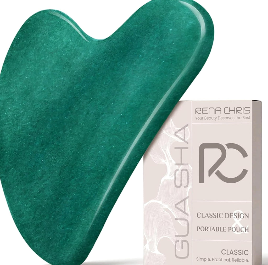 Jade Stone Gua Sha Facial Tools: Guasha Tool for Face Acupuncture Therapy, Facial