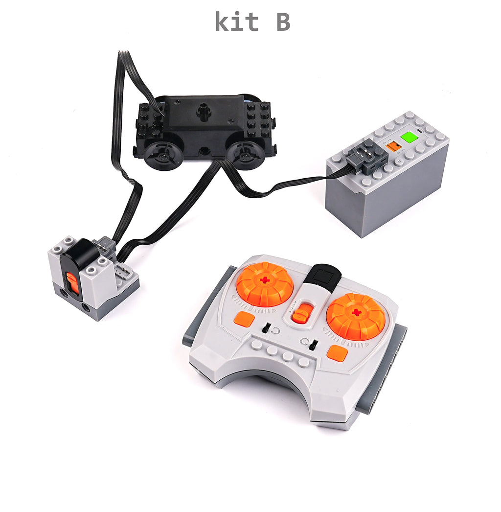 Train Track Motor Set Power Functions Parts Battery Case Infrared Remote Controller Receiver MOC Building Blocks for Legoeds