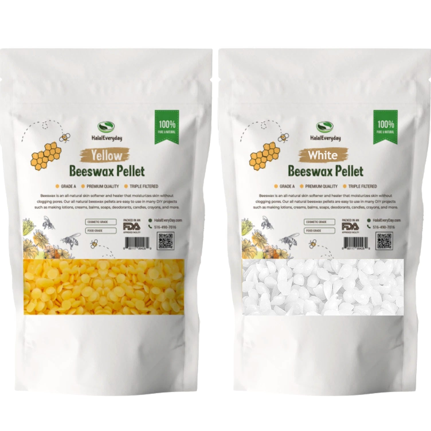 Beeswax Pellets White Yellow 100% Pure Organically Sourced Pastilles Bulk