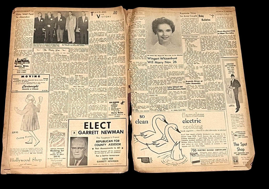 Vintage Newspaper The Times Sand Springs OK Antique Advertisements 1960