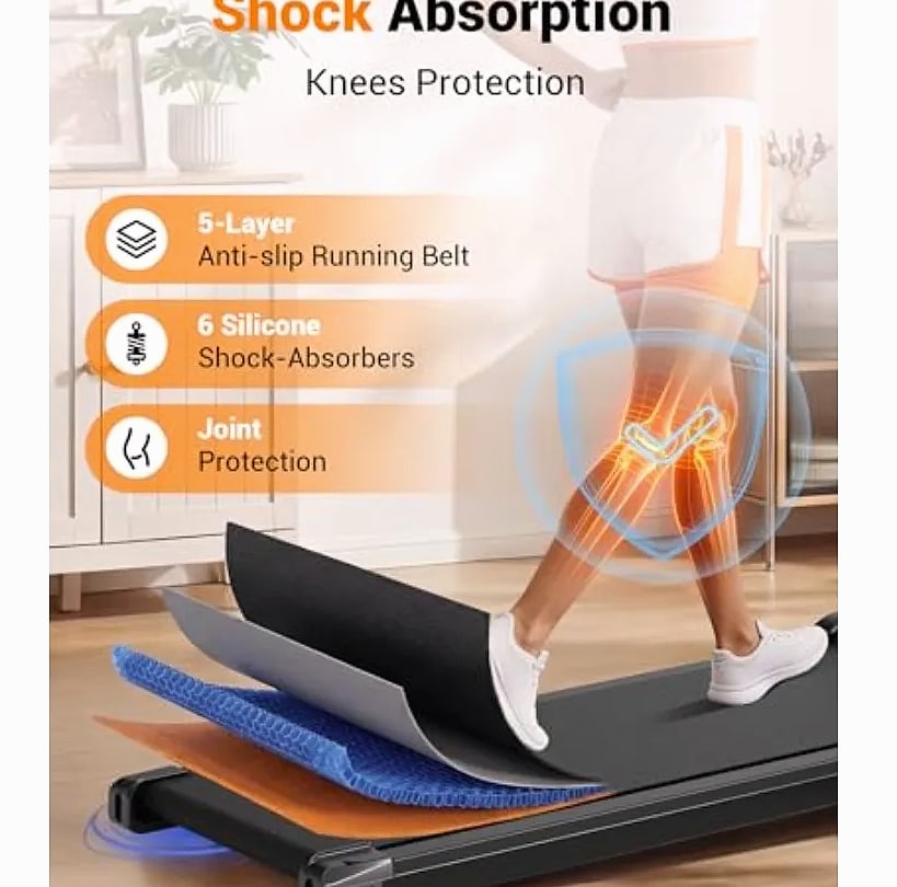 WalkingPad Under Desk Treadmill with Incline for Home Office