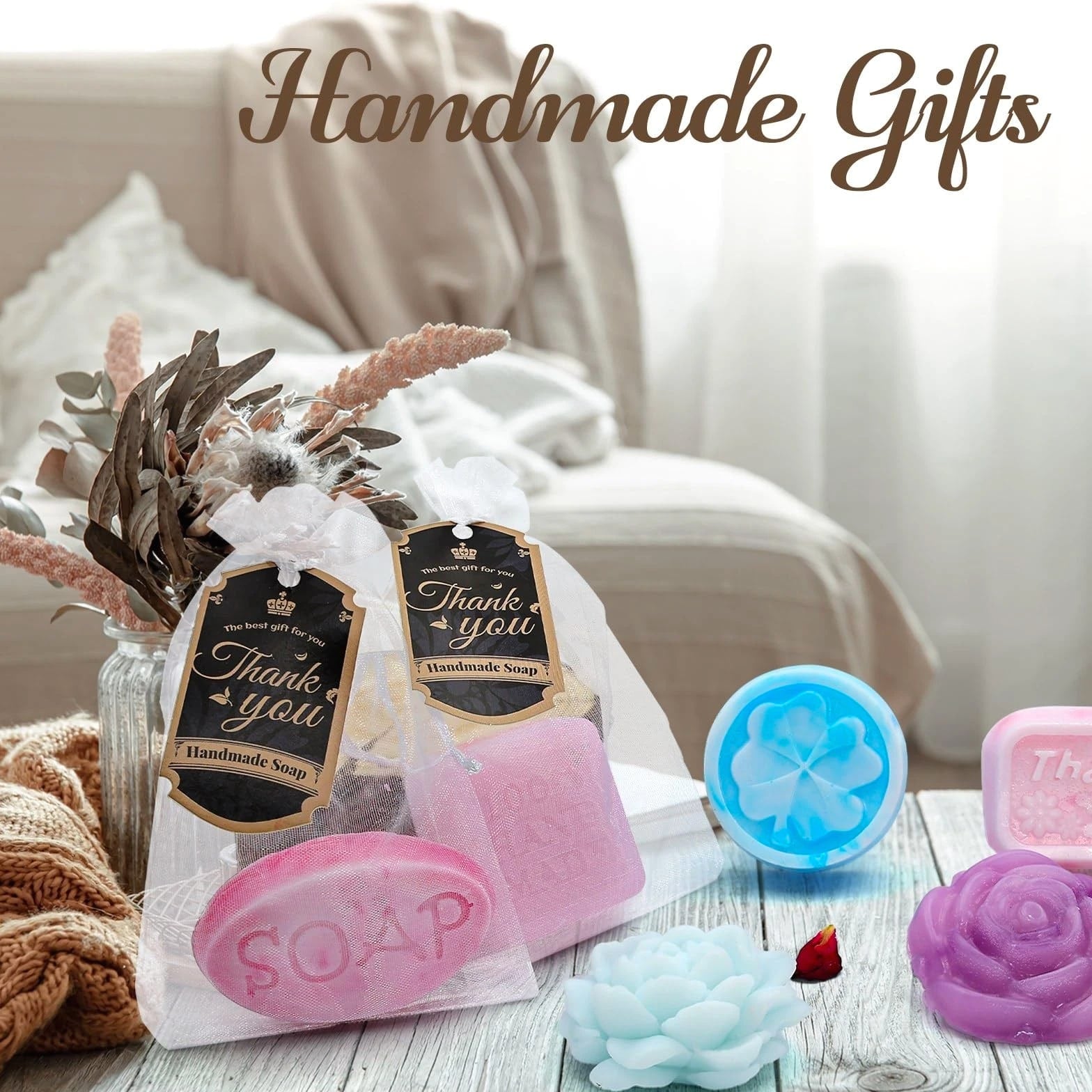 Soap Making Kit for Adults - Melt and Pour Supplies with Shea Butter