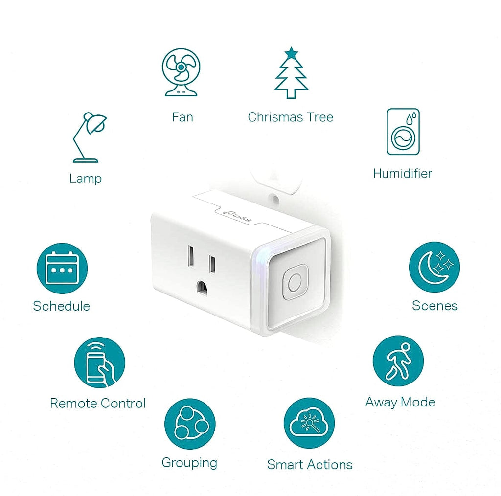 Kasa Smart Plug HS103P4 Wi-Fi Outlet 4-Pack with Voice Control
