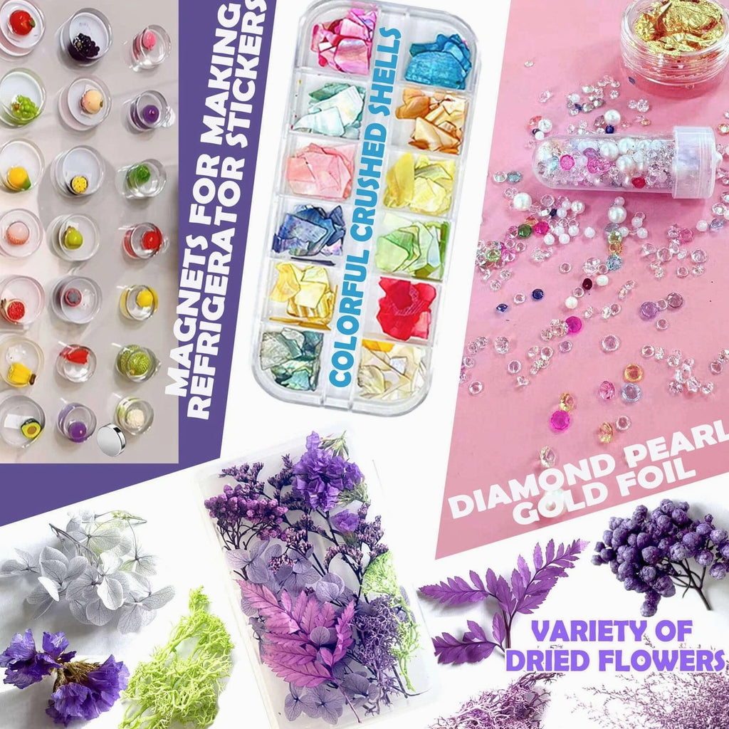 UV Resin Jewelry Making Kit, 300g Complete UV Resin Kit with Light, Molds, St...