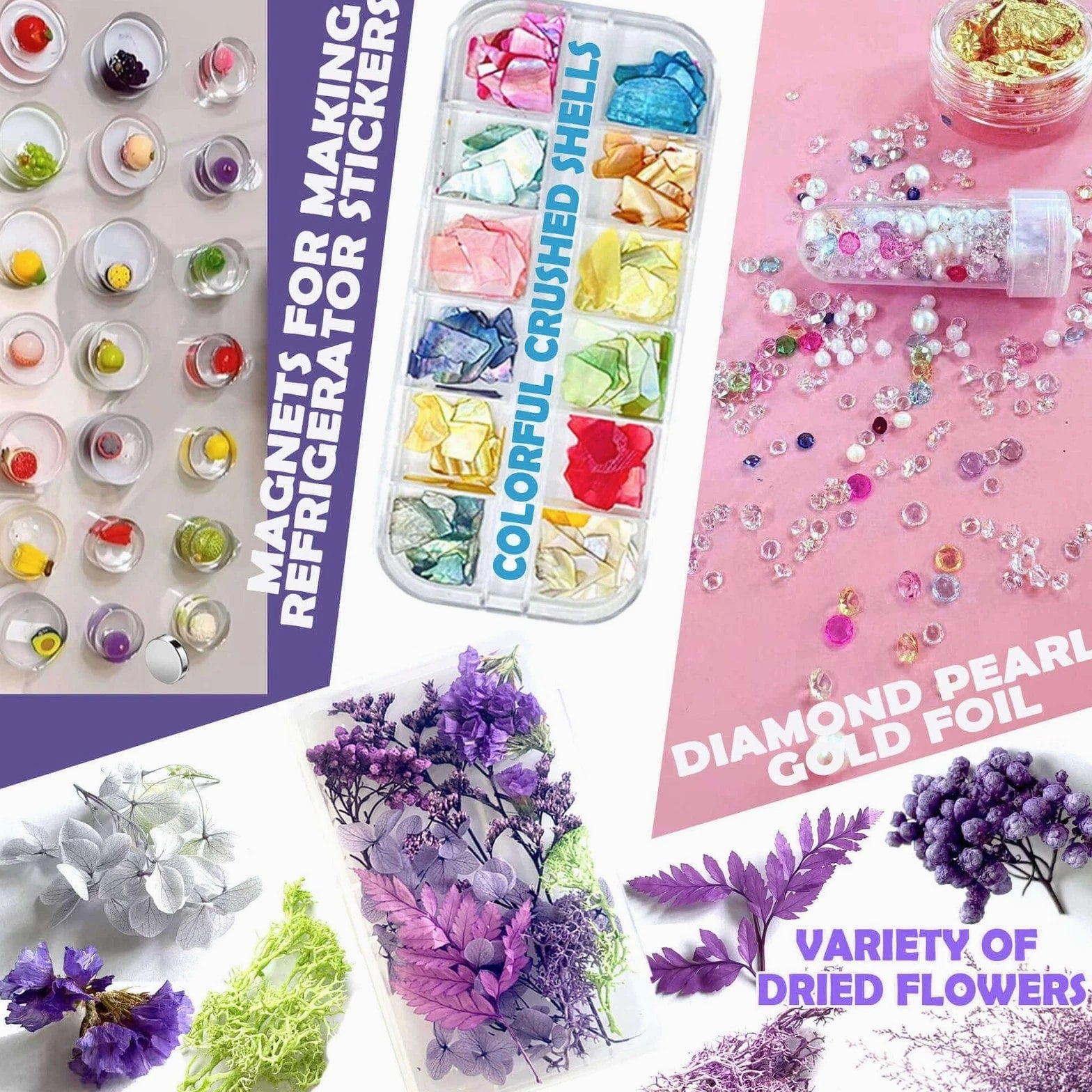 UV Resin Jewelry Making Kit, 300g Complete UV Resin Kit with Light, Molds, St...