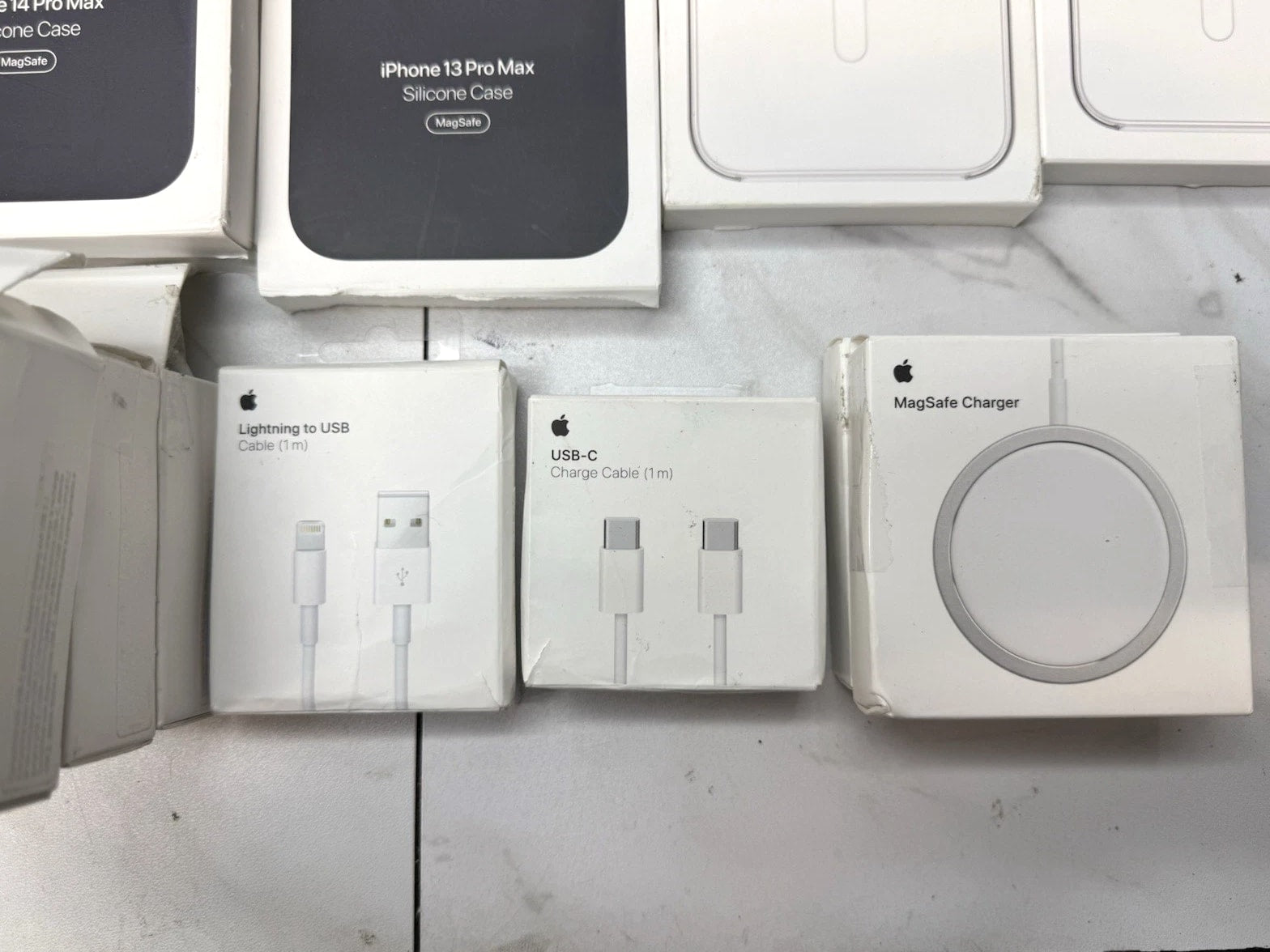 Lot of 44 iPhone Cases, Chargers and Accessories open box and used items
