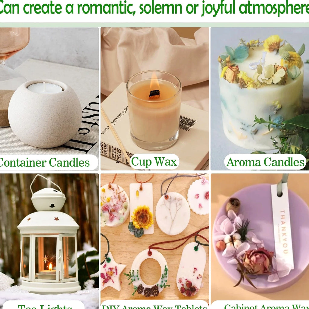 AHSNYLC Nature Soy Wax Flakes - DIY Pure Candle Making Soy Wax Bulk