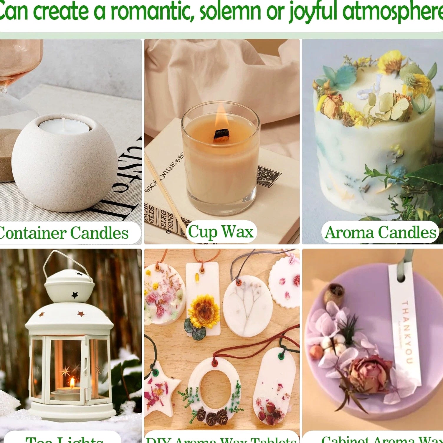 AHSNYLC Nature Soy Wax Flakes - DIY Pure Candle Making Soy Wax Bulk