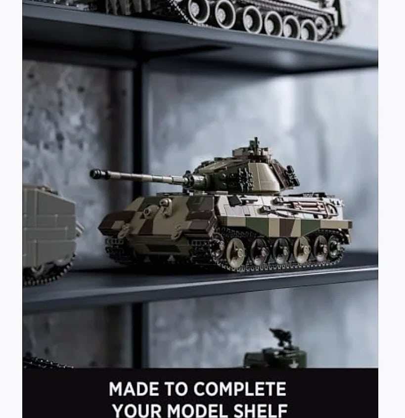 King Tiger Tank WW2 Military Building Set for Adults
