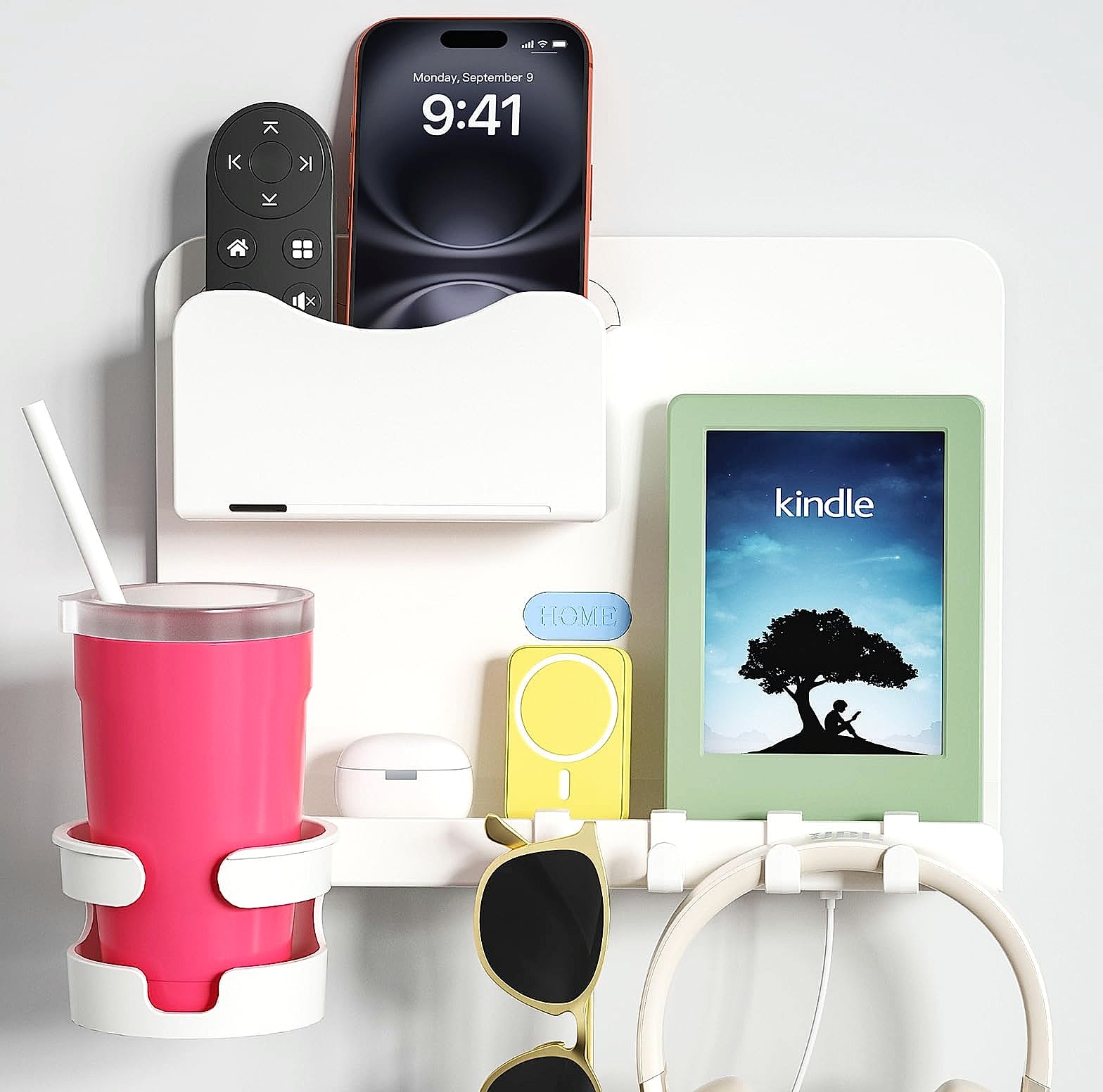 WALfuyao Floating Bedside Shelf Wall Organizer Storage