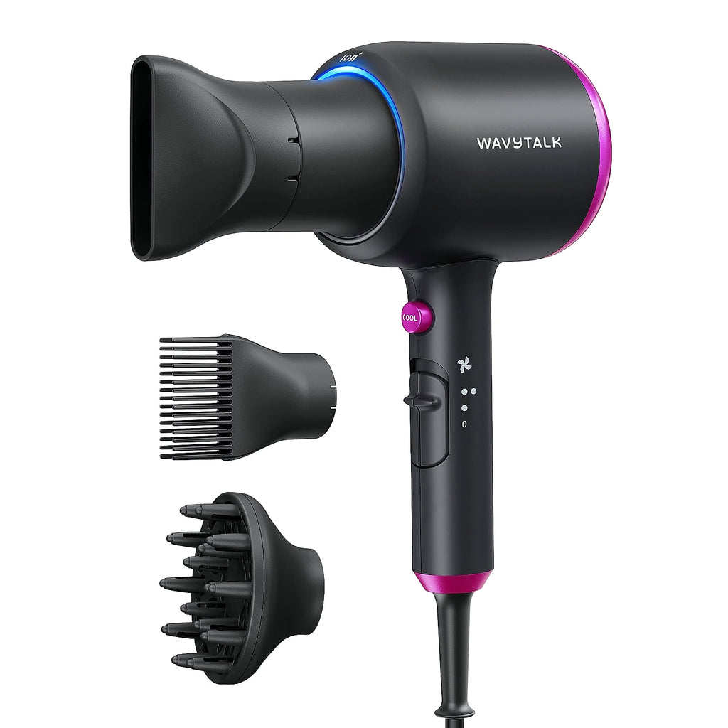 Wavytalk 1875W Ionic Hair Dryer with Diffuser and Comb