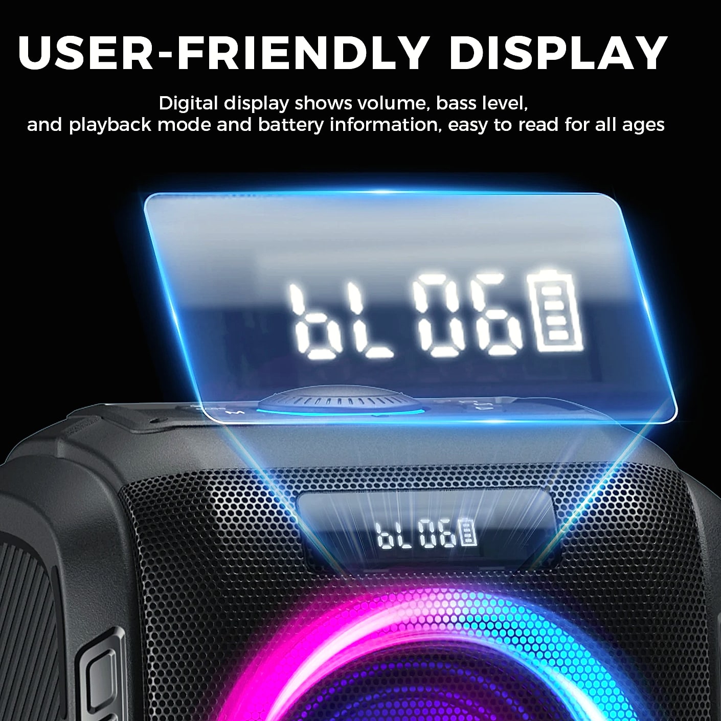 W-King 250W Peak Bluetooth Speaker with 120dB Bass