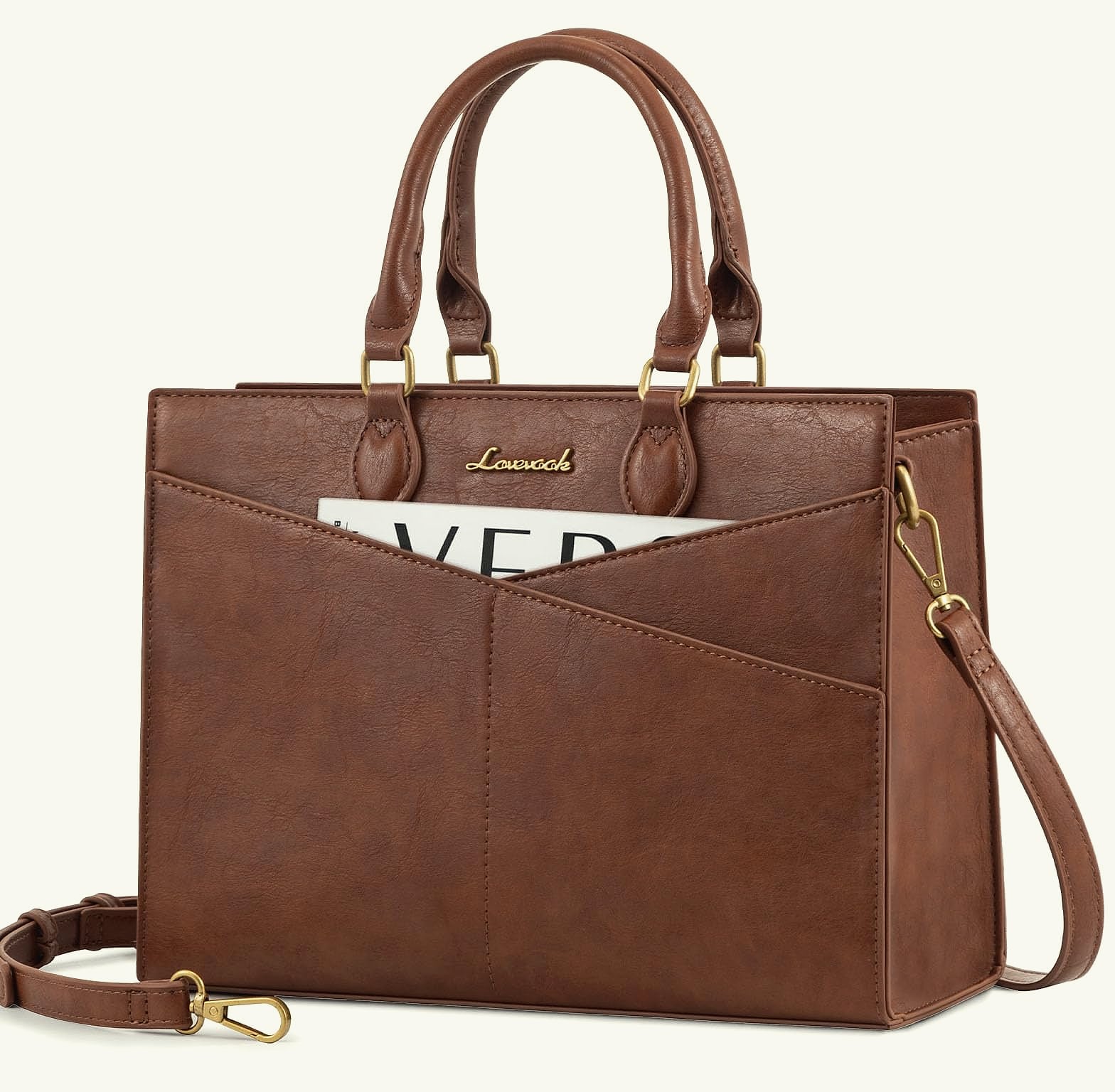 LOVEVOOK Satchel Handbag Leather Crossbody Tote with Top Handle