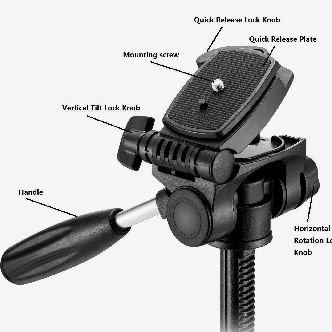Zomei Q111 55" Heavy Duty Travel Tripod Tabletop Stand for DV DSLR Camera Phone