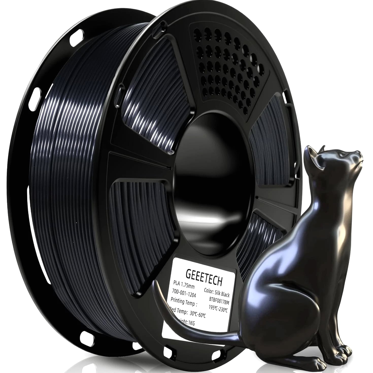Silk PLA Filament 1.75mm for 3D Printer, Shiny Metal-Like 3D Filament 1Kg
