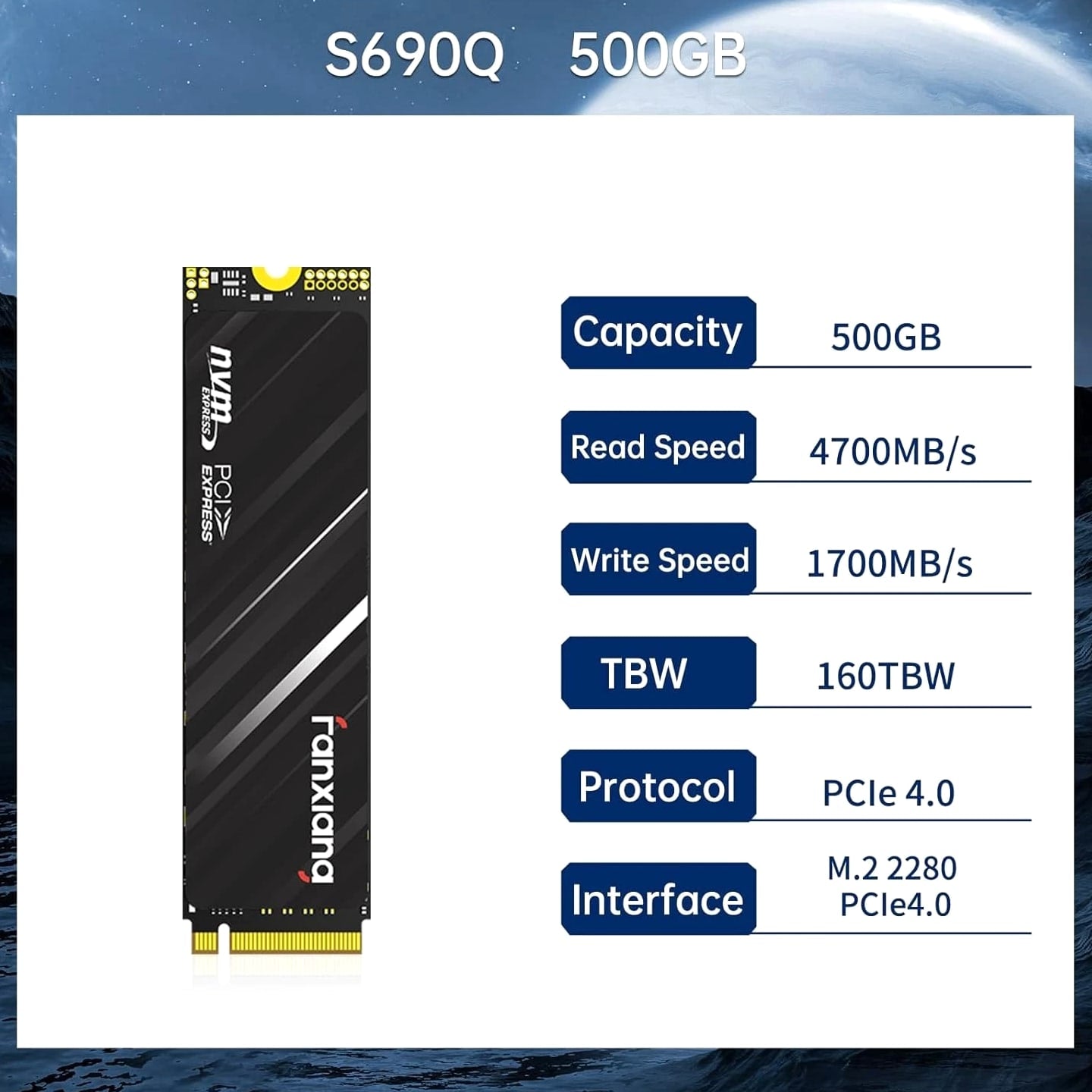 Fanxiang 4TB 2TB 1TB SSD PS5 PCIe Gen4.0 NVMe M.2 Internal Solid State Drive Lot
