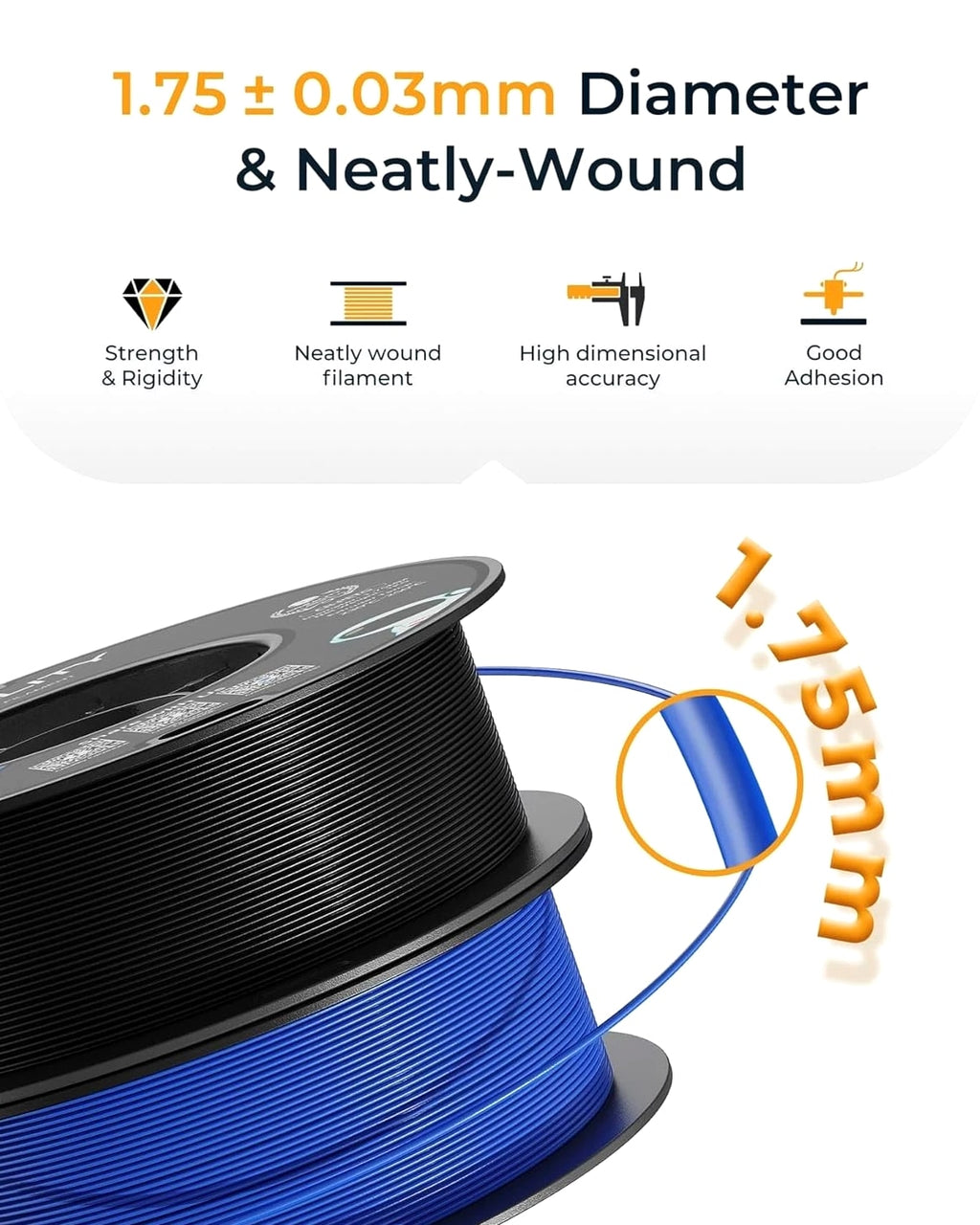 Creality 1KG PETG Filament 1.75mm - Tough, Glossy, Ideal for 3D Printing