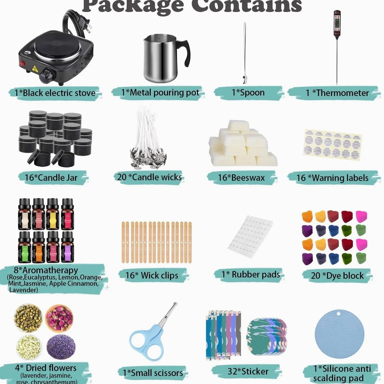Complete Candle Making Kit with Wax Melter, Candle Making Supplies, DIY Arts & Crafts