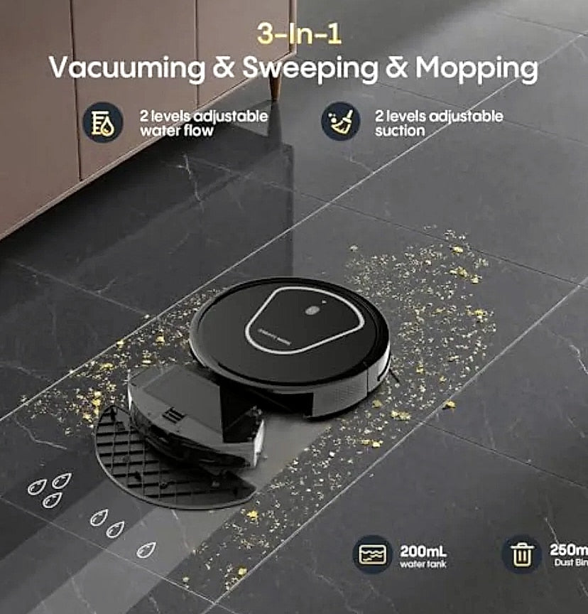 SHXI Robot Vacuum and Mop Combo, 5000Pa Suction