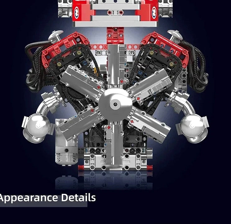 MOULD KING 10169 V12 Engine Model - 3472 Pcs Motorized Building Kit for Adult Car