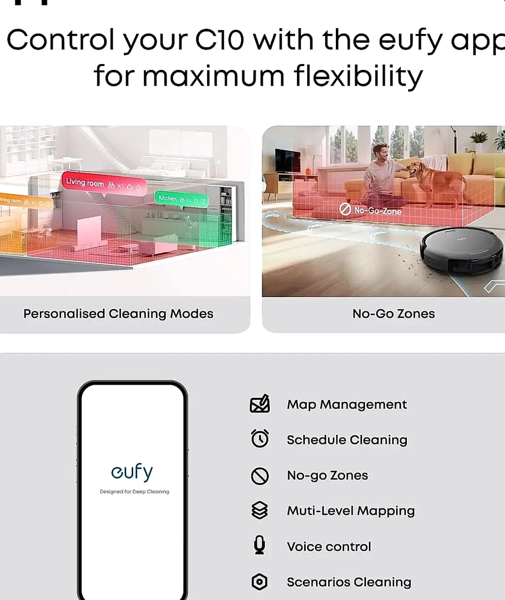 eufy C10 Robot Vacuum with Self-Emptying Station