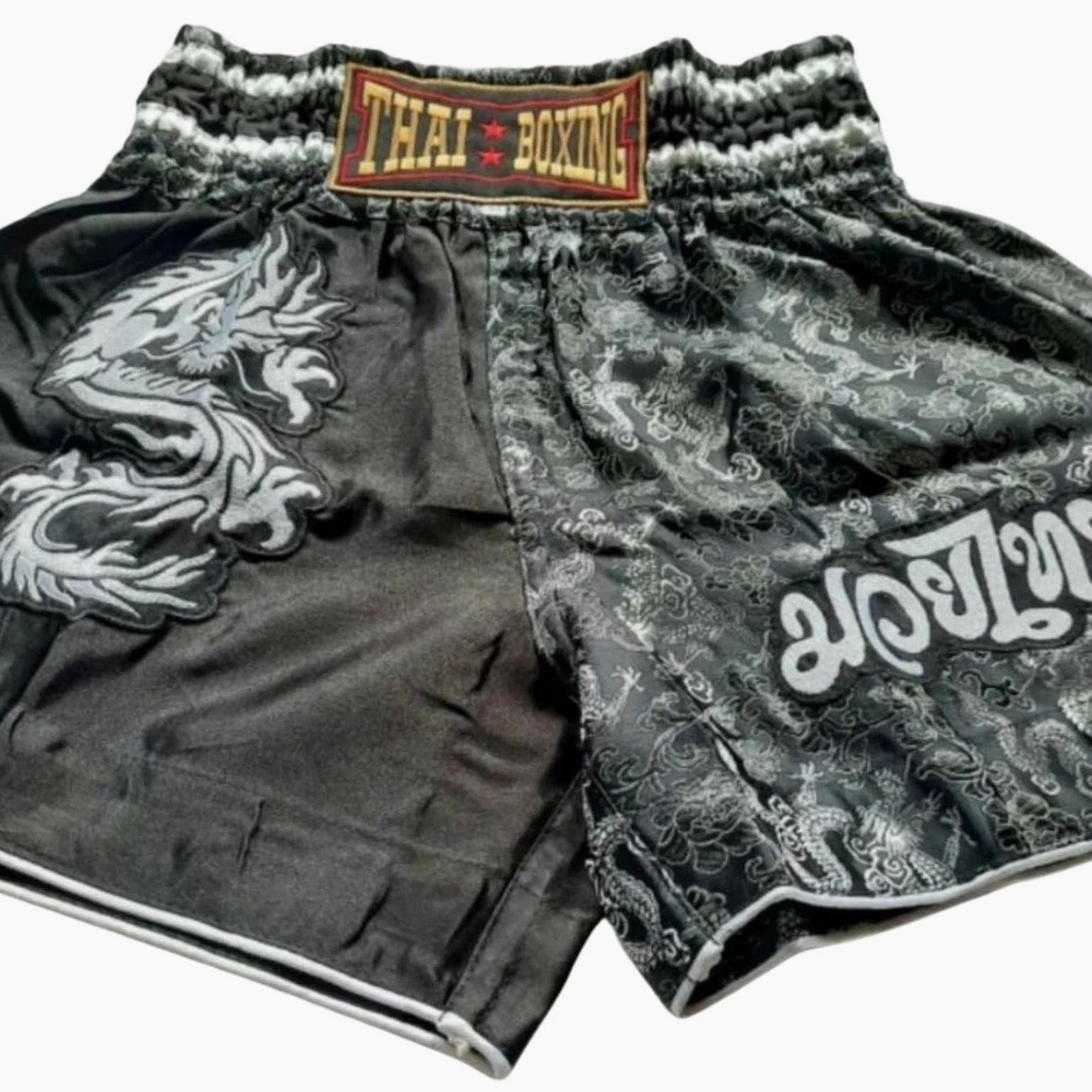 Muay Thai Fight Boxing Shorts Dragon Grappling Starter Kit Set Fitness Gym Gear