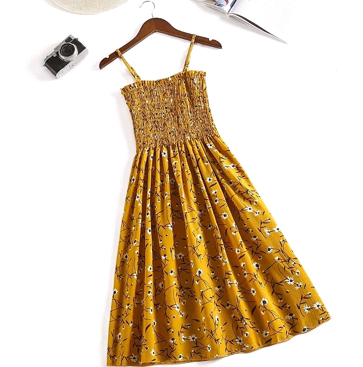 XIBUSANA Chiffon Mini Dress Sleeveless High Waist Summer