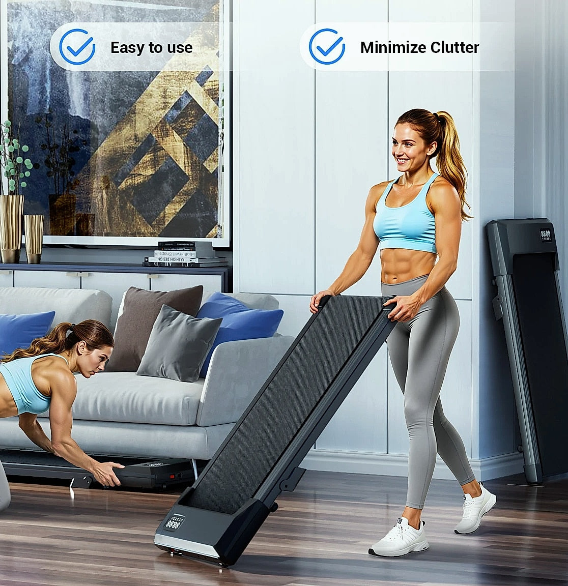 Superun 2.5HP Foldable Under Desk Treadmill Walking Pad