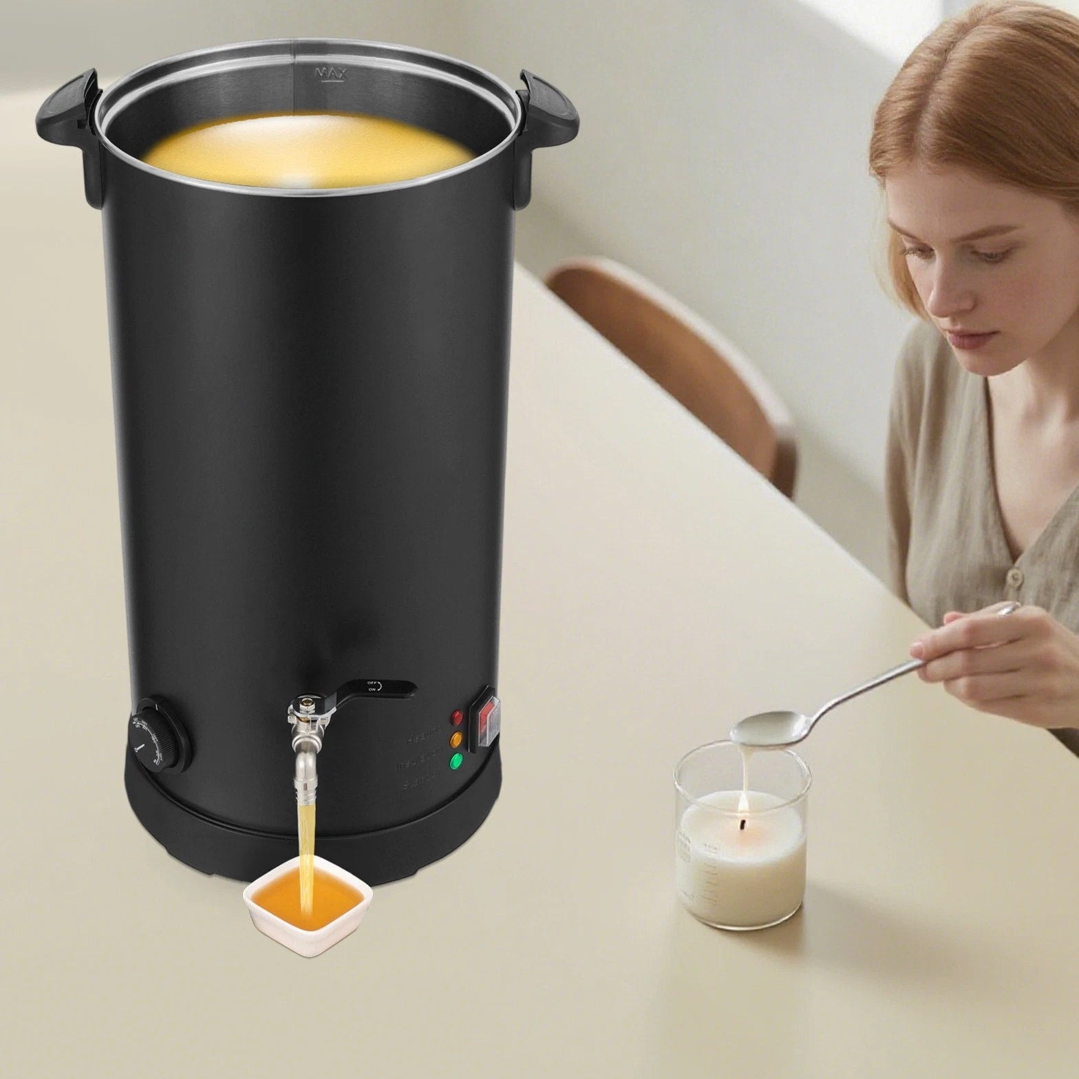 Wax Melter Kits 15L Melting Pot Machine Sets for Candle Making, Home DIY, Beauty