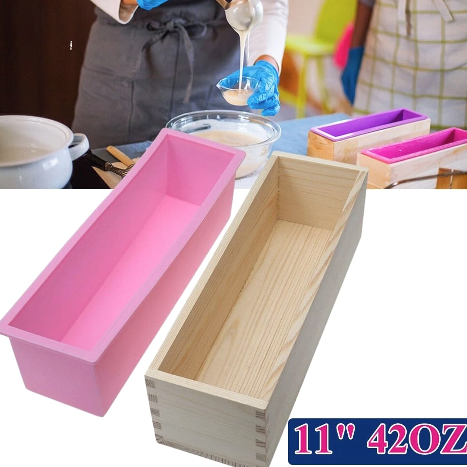 11" 42oz Silicone Soap Mold - Rectangle Soap, Baking, Cake Mould DIY Handmade Tool
