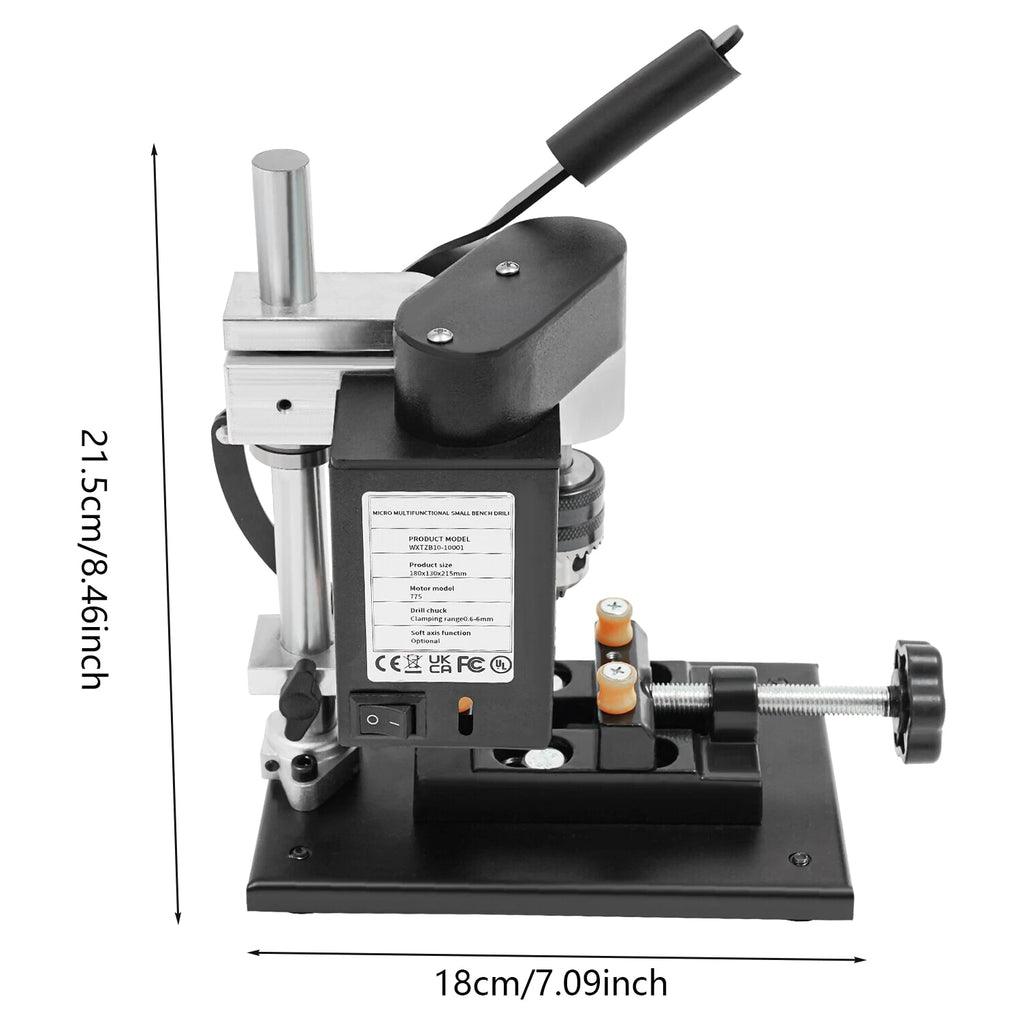 Power Bench Drill, Mini Drill Press, Adjustable Speed Electric Drilling Machine~