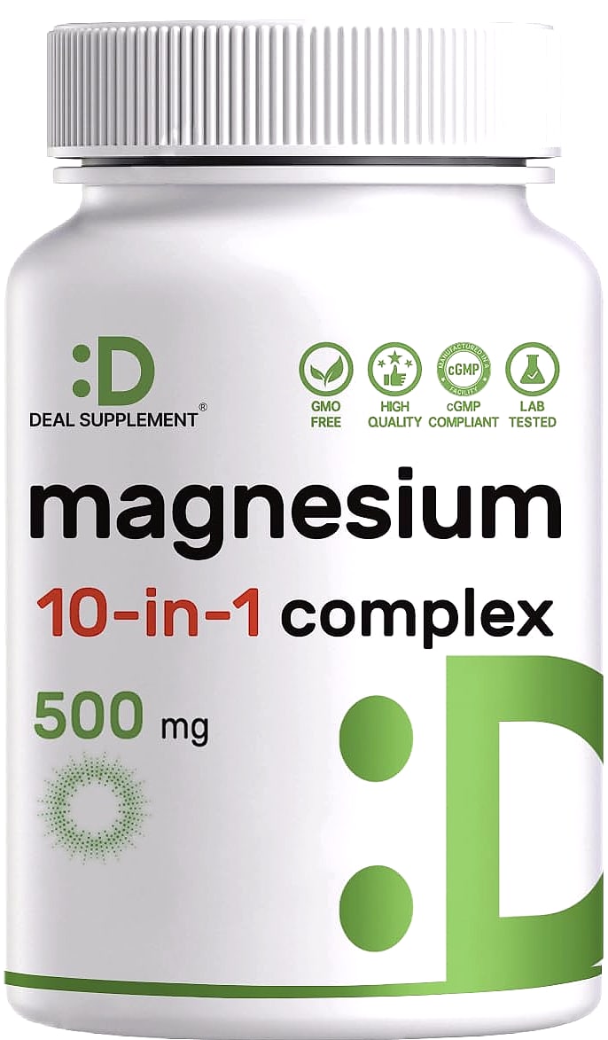DEAL SUPPLEMENT Magnesium Complex 500mg, 240 Veggie Capsules