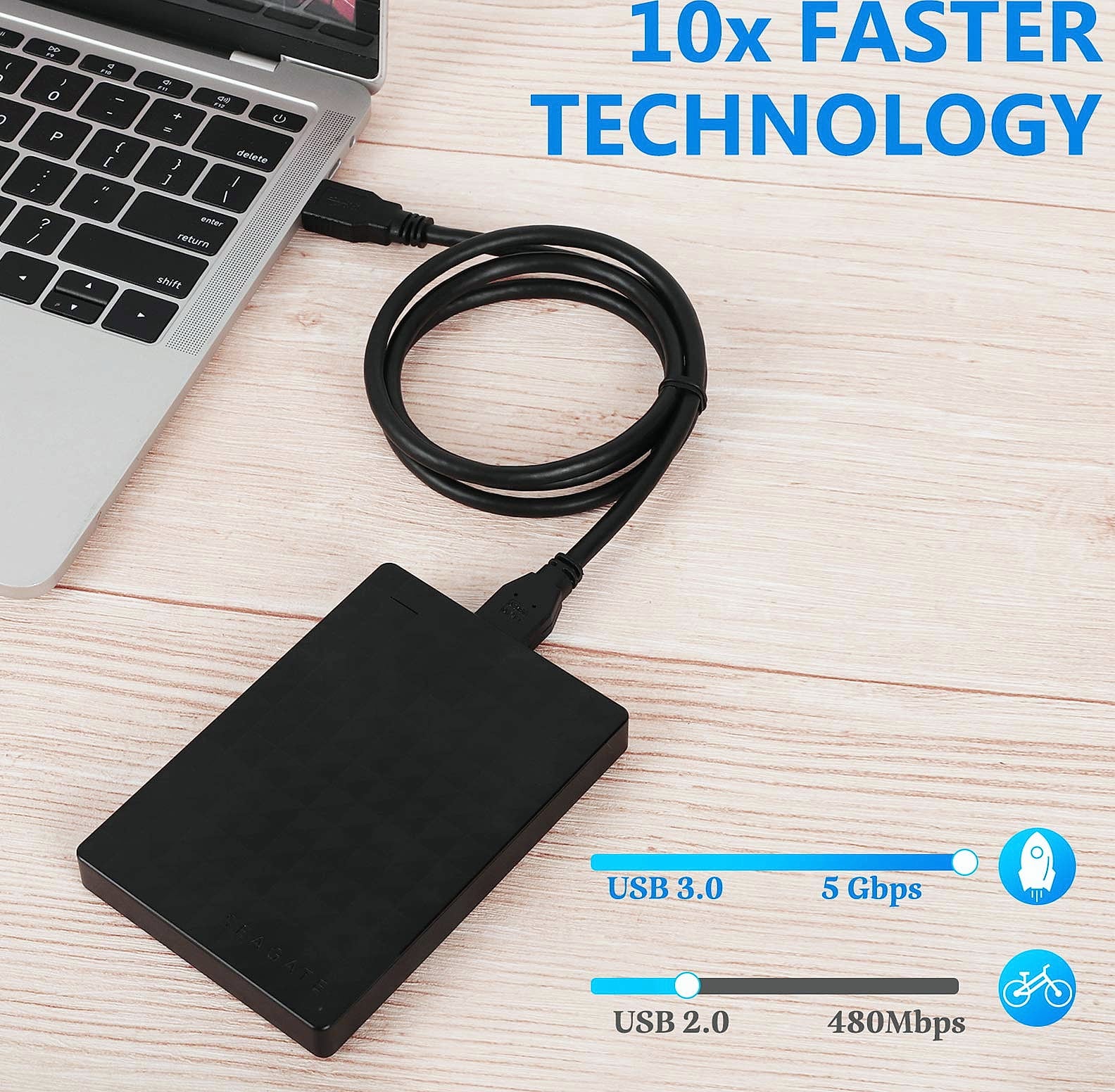 ITD ITANDA USB 3.0 Micro Cable 3.3FT for External Hard Drives