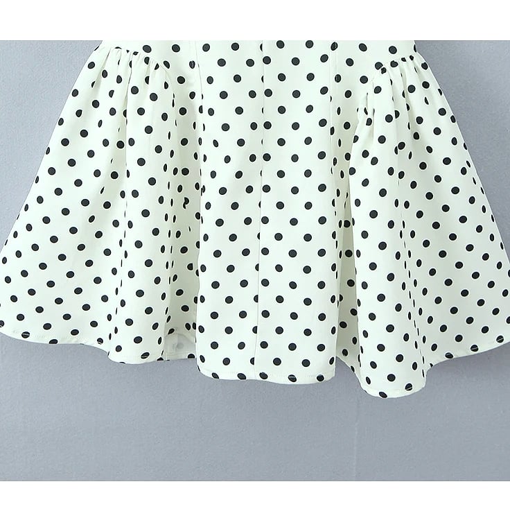 Yenkye French Style Polka Dot Halter Mini Dress