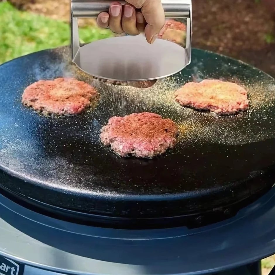 Stainless Steel Smash Burger Press – Heavy Duty Non-Stick Patty Maker